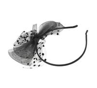 Gogogmee Retro Haarspange Netz Spitzen Stirnband Mit Großer Fliege Damen Party Verlobung Schleier Schwarz