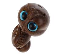 Gogogmee Sandelholz Tierkreiszeichen Schlange Anhänger Mit Kristallaugen Kleiner Feng Shui Schlangenfigur Chinesisches Glücksaccessoire Für Schlüssel Handy Und Tasche Dekoration Jahr Der Schlange 2025