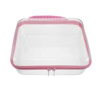 Gogogmee Transparente Hartschalen Reißverschlusstasche XL 25x20x10cm aus Dickem Kunststoff Kosmetik und Aufbewahrungstasche für Reisen und Zuhause