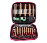 Goick Rundstricknadel Set, karbonisiertes Bambus Knitting needles, Aluminium Rundstricknadeln Ring Set 4mm für Socken, Pullover und Mützen