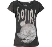 Gojira Whale Sun Moon Frauen T-Shirt grau 100% Baumwolle Band-Merch, Bands