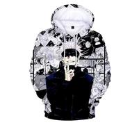 Gojo Satoru Hoodie Kostüm Cosplay Sweatshirt Pullover 3D Neuheit Kapuzenpullover für Herren Damen, Style 04, Groß