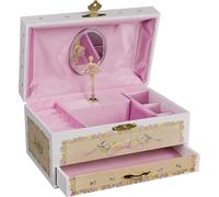 Goki Musikspieldose Ballerina IV – Schwanensee, Schmuckkästchen mit Drehmechanismus