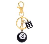 Goktvai Goldener 8 Ball Schlüsselanhänger, Trendiger Würfel 8 Billard Schlüsselanhänger Süßes Y2K Ästhetik Billardtaschen Handtaschen Zubehör für Damen Herren