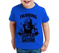 Goku Super Saiyan Son Kinder T-Shirt Goku Dragon Master Ball Vegeta Turtle Roshi Db, Farbe:Royalblau;Kinder T-Shirt Größe:152/164