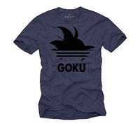 Goku T-Shirt Herren - Dragon Hair Master Stripes Roshis Gym Ball blau Größe M
