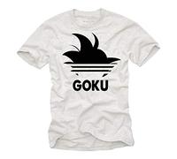 Goku T-Shirt Herren - Dragon Hair Master Stripes Roshis Gym Ball weiß Größe M