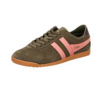 Gola Sneaker Bullet Suede Damen Gr. 40 UK 7 Braun (Khaki/CoralPink/DarkBrown)