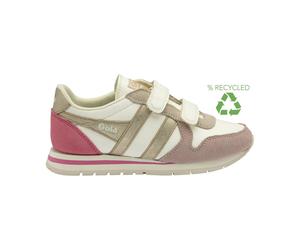 Gola Daytona Quadrant Strap Sneaker Kids off white/peony/gold/fluro pink (XK) 1