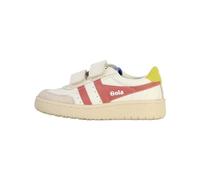 Gola Falcon Strap Sneaker aus Leder für Kinder, Weiß/Rosa., 33 EU