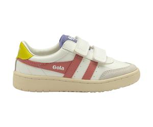 Gola Falcon Strap Sneaker Kids white/coral pink/sulphur (WK) 3