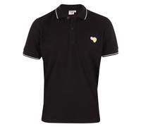Gola Freizeit-Polo Logo Print (100% Baumwolle) schwarz Herren, Größe XL