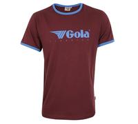 Gola Freizeit-Tshirt Logo Classics Print Ringer (Baumwolle) burgundrot Herren, Größe M