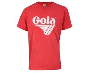 Gola Freizeit-Tshirt Logo Print Washed (Baumwolle) rot Herren, Größe XXL