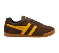 Gola Sneaker Harrier 2025 Suede-Leder – kaffeebraun/sonnengelb/navyblau Herren Größe Euro 42 (US 9)
