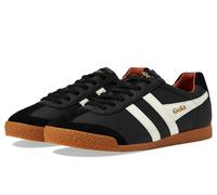 Gola Unisex Harrier Leather Sneaker, Black/White/Moody Orange, 41 EU