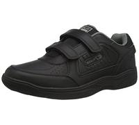 Gola Herren Ama202 Belmont Echtes Leder Klettverschluss Turnschuhe Schwarz Klettverschluss EU 42