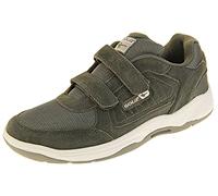 Gola Herren Ama202 Belmont Echtes Wildleder Klettverschluss Weit Sitzende EE Schuhe Turnschuhe Grau EU 42