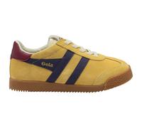 Gola Sneaker Elan 2025 (Wildleder,Schnürverschluss) gelb/violett/kirschrot Kinder, Größe Euro (US) 36 (4)