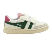 Gola - Kid's Falcon Strap - Sneaker, Gr. 34.5 UK 2.5, beige (White/Evergreen/Fuchsia)