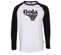 Gola Long Sleeve Raglan with Front Screen Print - Black Langarmshirt weiß schwarz in XL