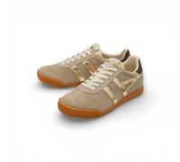 Gola Damen Elan Glitz Sneaker, Knochen/Gold/Dunkelbraun, 9