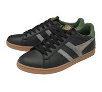 Gola Sneaker Equipe II Leder 2025 schwarz/zementgrau/immergrün Herren, Größe Euro (US) 43 (10)