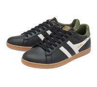Gola Sneaker Equipe II Leder 2024 schwarz/off weiss/khakigrün Herren, Größe Euro (US) 42 (9)