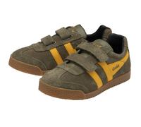 Gola Sneaker Harrier 2025 (Wildleder,Klettverschluss) khakigrün/sonnengelb/schwarz Kinder, Größe Euro (US) 34 (3)