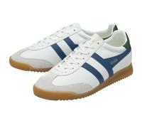 GOLA Unisex Torpedo Leather Sneaker, White/Marine Blue/Evergreen, 42 EU