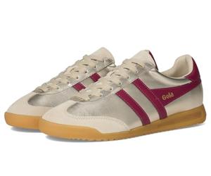 Gola Torpedo Glimmer Modische Damen-Turnschuhe, goldfarben / Kirschrot