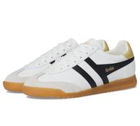 Gola Sneakers Torpedo CLB622WB – Leder Weiß/Schwarz/Lemon – Damen Größe 37