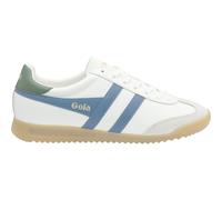 GOLA Unisex Torpedo Leather Sneaker, White/Marine Blue/Evergreen, 45 EU