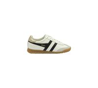 Gola Unisex Torpedo Leather Sneaker, Off White/Black/Gold, 37 EU