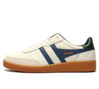 Gola Unisex Contact Leather Sneaker, White/Moonlight/Evergreen/Gum, 45 EU