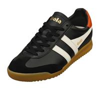 Gola Unisex Torpedo Leather Sneaker, Black/Off White/Moody Orange, 38 EU
