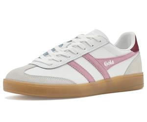 Gola Viper Leather CMB744WB Sportschuhe, Karamellweiß, Dunkelrot, Kaugummi, 39 EU