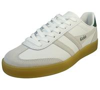 Gola Viper Damen-Sneaker aus Leder, Weiß/Evergreen/Gum, 41 EU