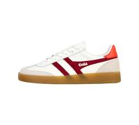 Gola Viper-Leder für Damen, Weiß/Kirschrot/Koralle/Gummi, 40 EU