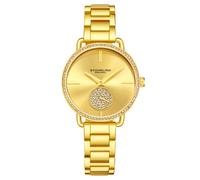 Stuhrling Original Damenuhr Krystal Diamond Analog Zifferblatt und Lünette, Edelstahlarmband 3909 Uhren für Damen Kollektion (Gold)