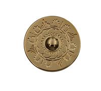 gold glänzend große Metall Knöpfe Metallknöpfe Ösenknöpfe flach 28mm 5 Stück