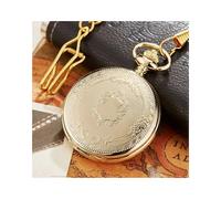 (Gold) Luxuriöse goldene Krankenschwester-Taschenuhr mit Kette für Männer, Edelstahl, Japan Quartz Movt,
