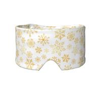 Gold Schneeflocke Weihnachten Xmas Weiß, Vollständige Augenabdeckungen, lichtblockierende Augenmaske, Schlafaugen- und Ohrenschützer