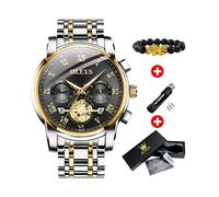 (Gold-Schwarz) Marken-Herrenuhr, klassisches römisches Zifferblatt, Luxus-Armbanduhr für Herren, Original-Quarzuhr,