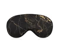 Gold Schwarz Marmor Augenmaske für Damen & Herren, atmungsaktive & verstellbare Augenabdeckung, ultraweiche Schlafmaske, leichte Reise-Augenbinde für Flugzeug, Nickerchen, Nachtschlaf