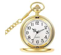 (Gold) Taschenuhr Vintage glatte Quarz Taschenuhr klassische Fob Uhr mit kurzen