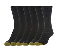 Gold Toe Damen Casual Texture Crew, Multipairs Lässige Socken, Black Diamond (6 Paar), Medium (6er Pack)