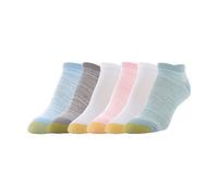Gold Toe Women's Free Feed Soft Low Cut Socks (6 Pair Pack), Aqua, White, Blush, White, White/Grey, Light Blue, Shoe Size: 6-9