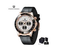 (Gold-Weiß-Textur) PAGANI Design 2022 Neue Herren-Sport-Quarzuhren Top-Marke Saphir Edelstahl