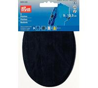 Gold-Zack Patches Velourlederimitat zum Aufbügeln 9x13,5 cm marine 1 Paar